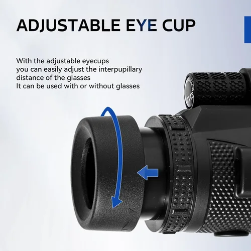 Miniatura 5 de Telescopio monocular de alta potencia HD de 10 x 42, 10 x 42 pulgadas, ultraligero y portátil, marco metálico BAK4, con adaptador de teléfono