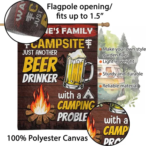 Miniatura 3 de Bandera personalizada de Making Memories para campamento, jardín, banderas para cámper al aire libre para campamento de doble cara, patio