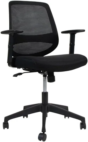 Vari Silla de base, silla ergonómica de escritorio para oficina en casa + altura ajustable, inclinación y reposabrazos, malla transpirable, soporte