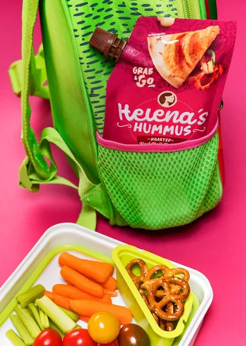 Miniatura 10 de Helena Hummus (pack de 3), estable en estante, sin conservantes añadidos, 2 hummus natural clásico de 4.23 oz y 1 hummus de pimiento rojo asado