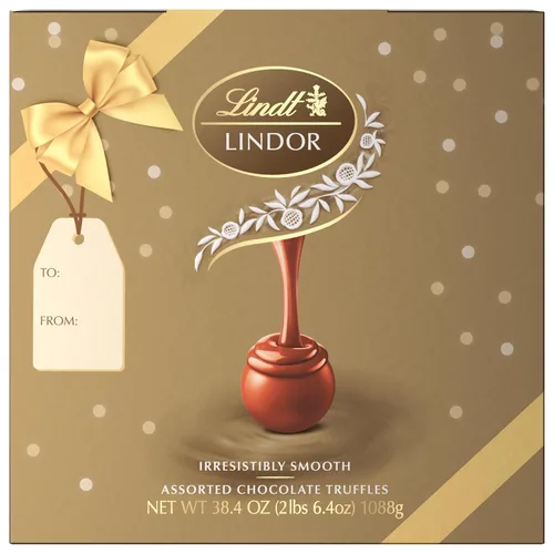 Miniatura 6 de Lindt LINDOR - Caja de regalo de 90 trufas de chocolate surtidas, caramelo de chocolate con centro de trufa suave y derretida, caja de 38.4 onzas