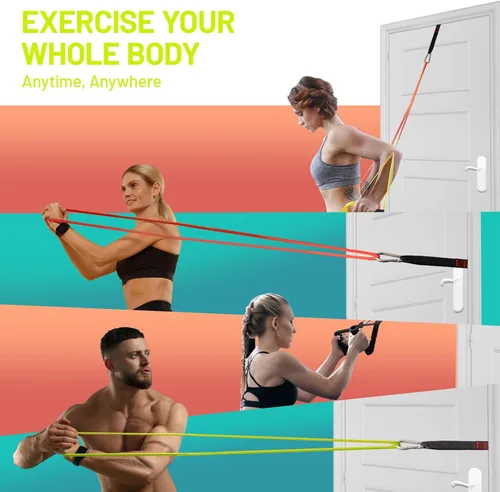 Miniatura 7 de Slim Panda Door Anchor Strap for Resistance Bands, Door Exercise Equipment with Secure Buckle & No Drill Setup, Multi Point Anchor Gym Attachment