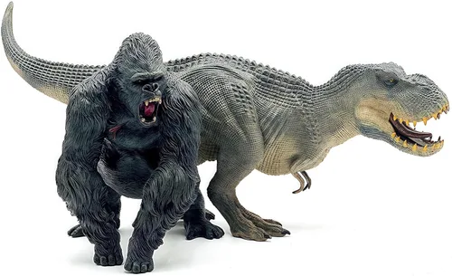 Miniatura 7 de Gemini&Genius Gorilla Toys Tyrannosaurus Rex Dinosaur World Toys Stand Up con mandíbula movible, figura de acción de gorila de regalo para niños