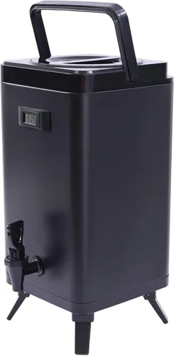 Miniatura 10 de Dispensador de bebidas aislado, dispensador de bebidas calientes de acero inoxidable de 2.11 galones con termómetro, dispensador de bebidas frías