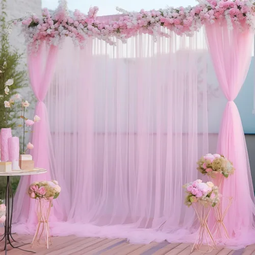 Miniatura 14 de Cortinas de fondo de tul azul de 10x10 para fiestas, cortina de fondo transparente para fotos de boda, cortinas para baby shower, fotografía, fiesta