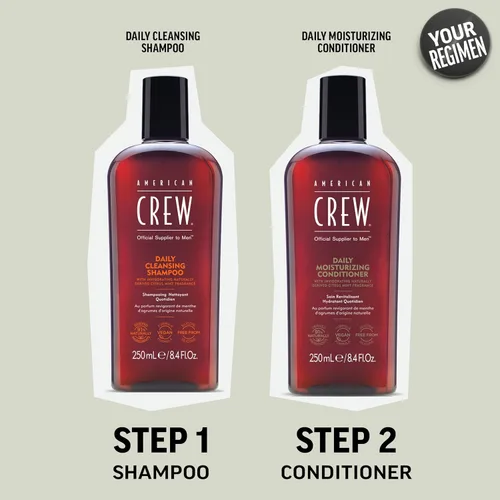 Miniatura 5 de American Crew Acondicionador para hombres, hidratante diario, derivado de forma natural, fórmula vegana, fragancia de menta cítrica, 33.8 onzas