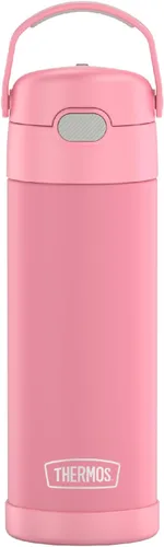 Miniatura 39 de THERMOS FUNTAINER Botella de acero inoxidable con aislamiento al vacío de 16 onzas con tapa ancha de canalón, Rosa Neón