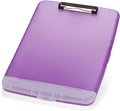 Miniatura 4 de Officemate Caja de almacenamiento portapapeles, Azul Translucent