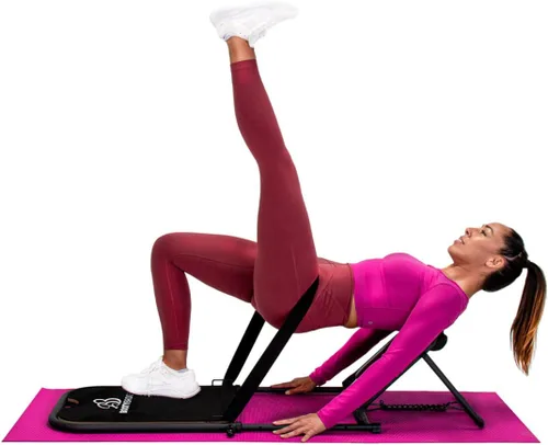Entrenador de glúteos + equipo de entrenamiento de puente de glúteos para mujer + máquinas de ejercicio de gimnasio en casa para un entrenamiento