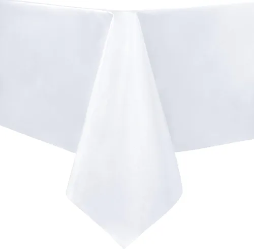 Miniatura 29 de sancua - Mantel rectangular de PVC 100 % impermeable, 54 x 54 pulgadas, vinilo a prueba de aceite, derrames, fácil de limpiar con un paño, para Beige