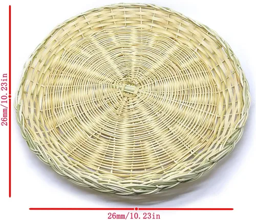 Miniatura 2 de BB HOME, ZHONGER BHO - Soporte para platos de papel de bambú tejido a mano, 10 pulgadas, juego de 4 para picnic, fiesta en casa y comedor diario