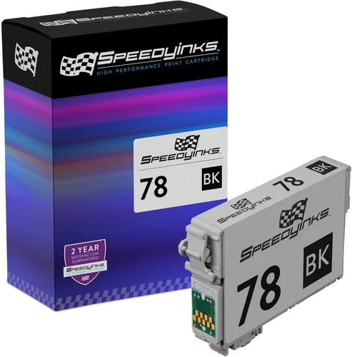 SPEEDYINKS Cartucho de tinta remanufacturado compatible con Epson T078120 300 páginas (negro) para uso en Stylus Photo RX580, R260, R380, R280, RX595