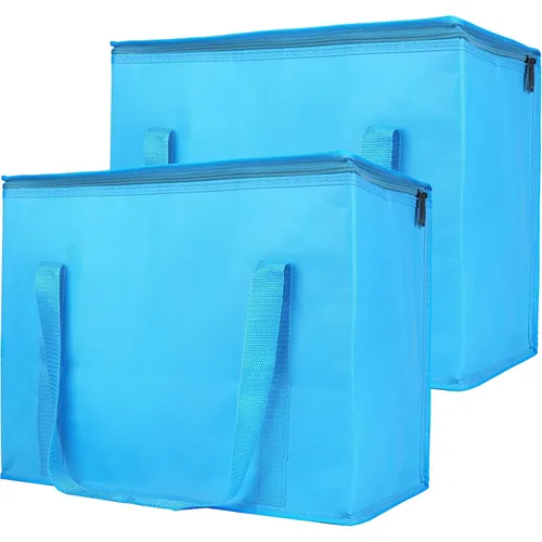 Miniatura 22 de Bodaon Paquete de 3 bolsas aisladas para entrega de alimentos para comidas calientes y frías, bolsas enfriadoras XXL, bolsa aislante para catering