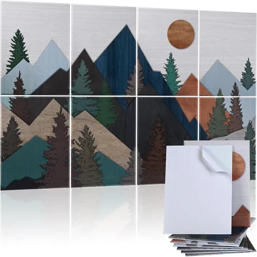 Tutmyrea Paquete de 8 Paneles Acústicos de Arte, 48"X32" Paneles de Pared Autoadhesivos Insonorizados, Paneles Decorativos de Absorción de Sonido,