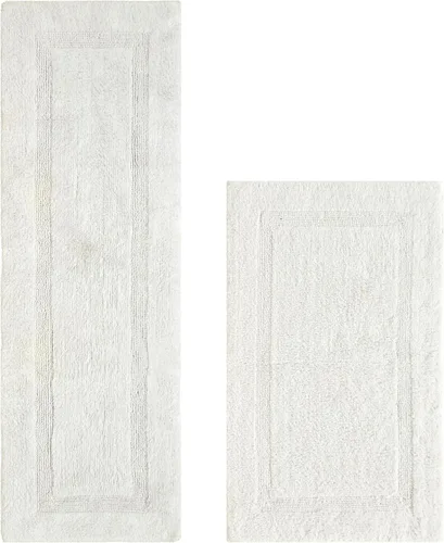 Miniatura 49 de Better Trends Alfombra de Inodoro en Forma de U Cubierta de Asiento de Inodoro de Lujo 100% Algodón Absorbente de Agua, Cubierta de Tapa Reversible