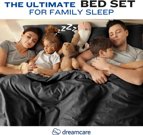 Miniatura 9 de DREAMCARE Juego de sábanas tamaño Queen – 4 piezas de sábanas de enfriamiento – hasta 21” Sábanas de bolsillo extra profundo tamaño Queen – Sábanas