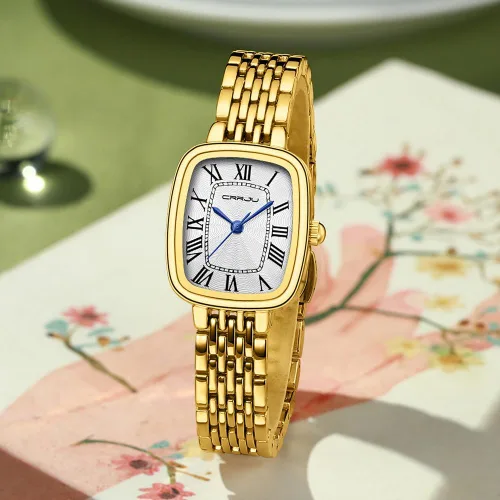 Miniatura 5 de CRRJU Relojes para mujer, reloj de pulsera analógico de cuarzo analógico a la moda, relojes elegantes simples para mujer