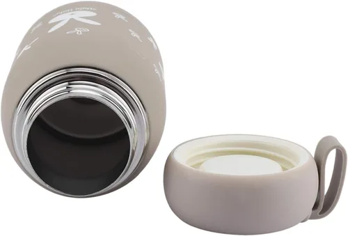 Miniatura 6 de Botella de agua con aislamiento marrón, mini taza de vacío de 10.8 fl oz, taza de café al vacío, taza de viaje de leche de té con bonito
