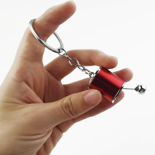 Miniatura 5 de GXXMEI Llavero de palanca de cambios de metal, caja de cambios de 6 velocidades, llavero de palanca de cambios manual de 6 velocidades, llavero