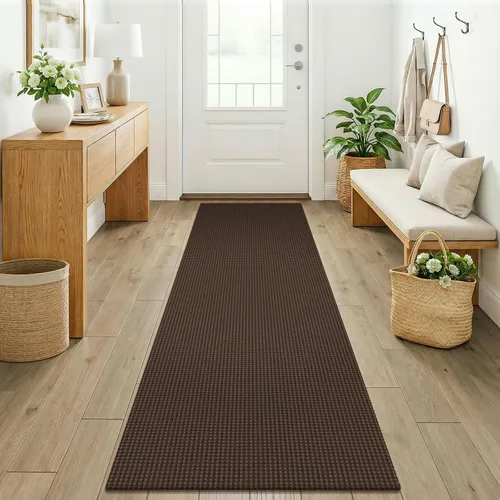 Miniatura 64 de KOZYFLY - Tapetes para entrada, lavable, tejido, con respaldo de goma antideslizante, de algodón, interiores, cocina, entrada, vestíbulo y puerta