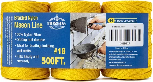 Miniatura 31 de HONGDA Cuerda de nailon, cuerda de nailon trenzado #18 de 250 pies, perfecta para trabajos de mampostería y para el diseño de construcción general