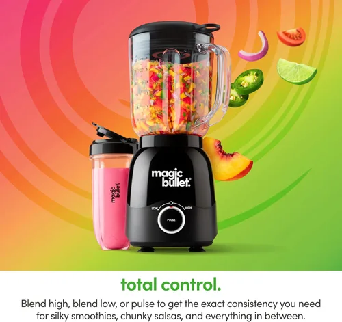 Miniatura 3 de Magic Bullet - Licuadora Combo, Jarra de 48 oz, Taza de Mezcla, Dial de Velocidad Simple – MBF50200AK