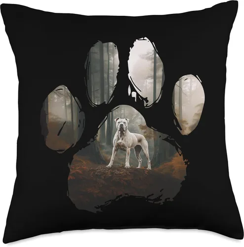 Miniatura 4 de Dogo Argentino Mountain Paw Design Dog Mom Dad Throw Pillow