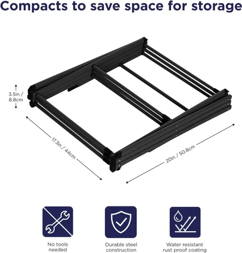 Miniatura 3 de BLACK+DECKER Organizador de lavandería extensible/plegable para secar ropa. Esencial para campamento/remolques o cualquier lugar donde seque la ropa