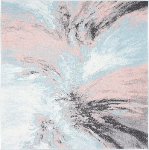 Miniatura 23 de SAFAVIEH Glacier Collection GLA127M - Alfombra moderna abstracta que no desprende pelusa, para sala de estar o dormitorio, 4 x 6 pies, azul/gris