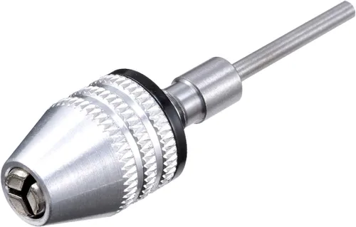 KATUR Portabrocas sin llave Convertidor adaptador de cambio rápido 0.093 in vástago redondo 0.012-0.134 in Rango de sujeción Mini adaptador de