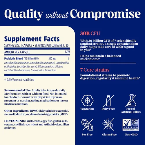 Miniatura 8 de Enzymedica SubCulture Probiótico para la salud intestinal y digestiva diaria, cápsulas probióticas para mujeres y hombres, 30 mil millones de UFC