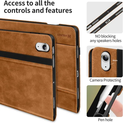 Miniatura 5 de H HOLIMET Funda para iPad Air de 11 pulgadas M3/M2 (2025/2024)/iPad Air de 4ª/5ª generación de 10.9 pulgadas 2022/2020 con soporte para lápiz, parte