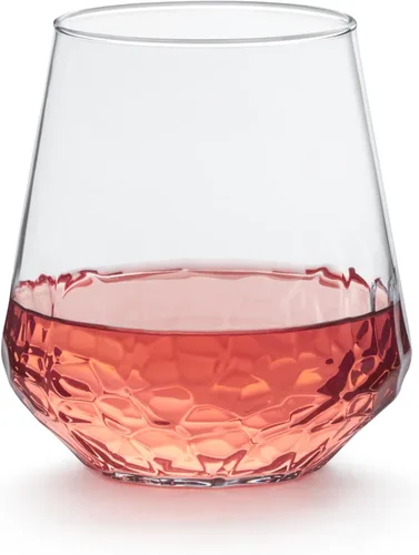 Miniatura 16 de Libbey Juego de 12 Copas de Vino sin Tallo, Aptas para Lavavajillas, Perfectas para Cócteles, Agua y Vajilla para Exteriores Rojo y blanco 12