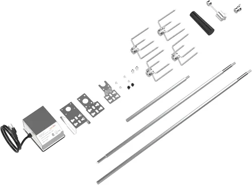 Miniatura 3 de onlyfire Kit Universal de Repuesto para Asador de Parrilla - Varilla de Espetón Hexagonal de 45'' y 53'' X 1/2'', Motor Eléctrico de Acero Inoxidable