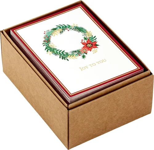 Miniatura 3 de Hallmark Surtido de tarjetas de Navidad en caja, iconos navideños (48 tarjetas con sobres) (1XPX5173)