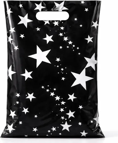 Infinite Pack Bolsos de compras al por menor impresos reutilizables de la mercancía plástica para las boutiques, las tiendas y los centros Plateado