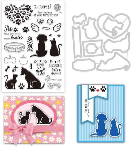 Miniatura 16 de INFUNLY Juego de sellos y troqueles transparentes de animales tropicales – Sello de silicona transparente con forma de animal de león, elefante