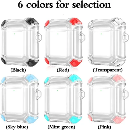 Miniatura 3 de Funda personalizada con nombre con foto compatible con AirPods 1/2, funda personalizada de TPU suave transparente con llavero para AirPods de 1ª 2ª