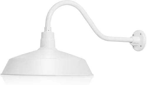 Miniatura 23 de 17 pulgadas. RLM Warehouse - Pantalla con brazo de cuello de cisne y bombilla Led A19 5000K de 9W