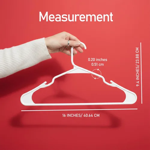 Miniatura 2 de Utopia Home - Perchas de plástico, paquete de 30 unidades, duraderas y fuertes, perfectas para ahorrar espacio, organizar armario con ranuras
