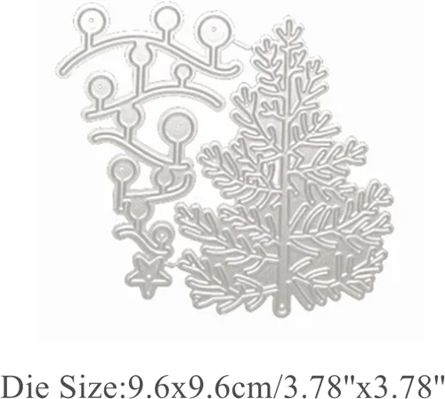 Miniatura 2 de Troqueles de metal para árbol de Navidad, troqueles de corte ligero para árbol de Navidad, plantillas de corte para álbumes de recortes, fotos