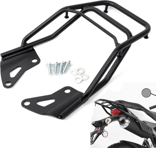 Mokuo Portaequipajes trasero negro para motocicleta, portaequipajes de hierro compatible con Honda Grom MSX125 2016-2020