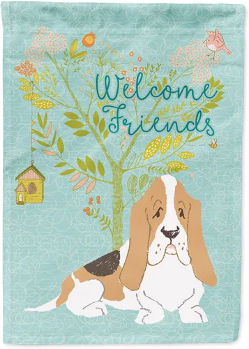 Miniatura 34 de Caroline's Treasures BB7594GF Bandera de jardín de Husky siberiano con texto en inglés "Welcome Friends" - Bandera decorativa para patio exterior