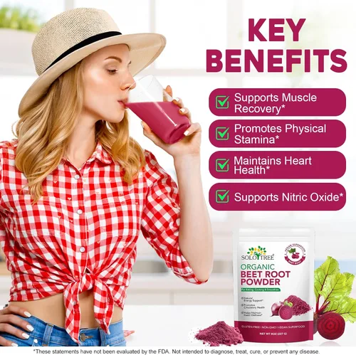 Miniatura 6 de Polvo de raíz de remolacha, mezcla de bebida en polvo de remolacha para batidos, hornear y jugo, impulso de energía natural, prensado en frío