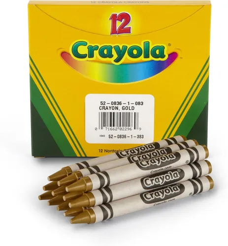 Crayola Crayones dorados, recambio de crayones de un solo color, 12 unidades de crayones a granel, suministros escolares Oro