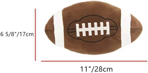 Miniatura 2 de Almohada de felpa de fútbol de 11 pulgadas, almohada de peluche esponjosa, almohada de pelota deportiva, suave y duradera, juguete deportivo