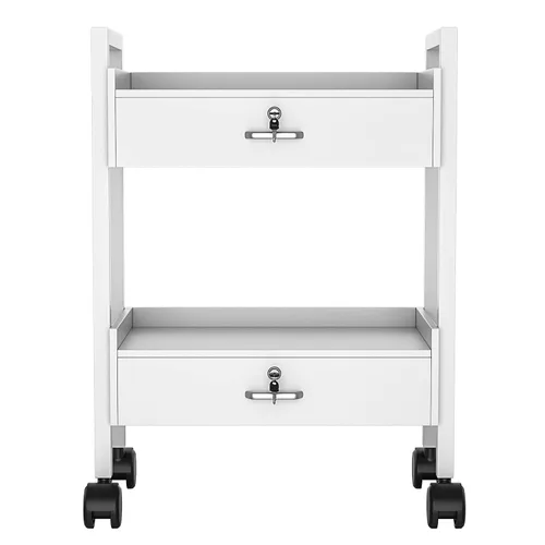 Miniatura 10 de Carrito de gabinete de belleza para salón, carrito rodante de almacenamiento de 2 niveles, organizador de cajones con ruedas, herramientas