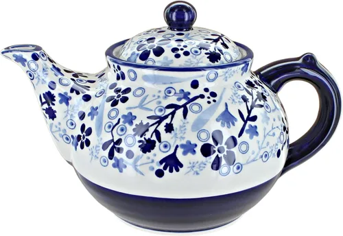 Miniatura 13 de Blue Rose Polish Pottery - Tetera de Flor de Durazno Amarillo - Capacidad de 5 Tazas - Servidor de Café y Té de Cerámica Polaca Pintado a Mano