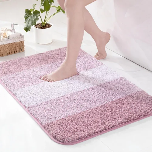 Miniatura 20 de Exclusivo Mezcla Tapetes de baño de 17 x 24 pulgadas, extra suaves, antideslizantes, absorbentes, de microfibra, lavables a máquina, de secado