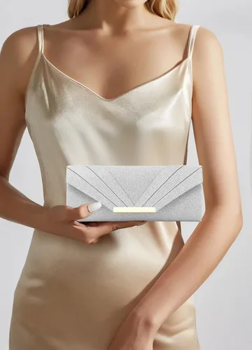 Miniatura 11 de Naimo Bolso de mano brillante para mujer, bolso de noche para fiesta, cóctel, boda, elegancia, sobre
